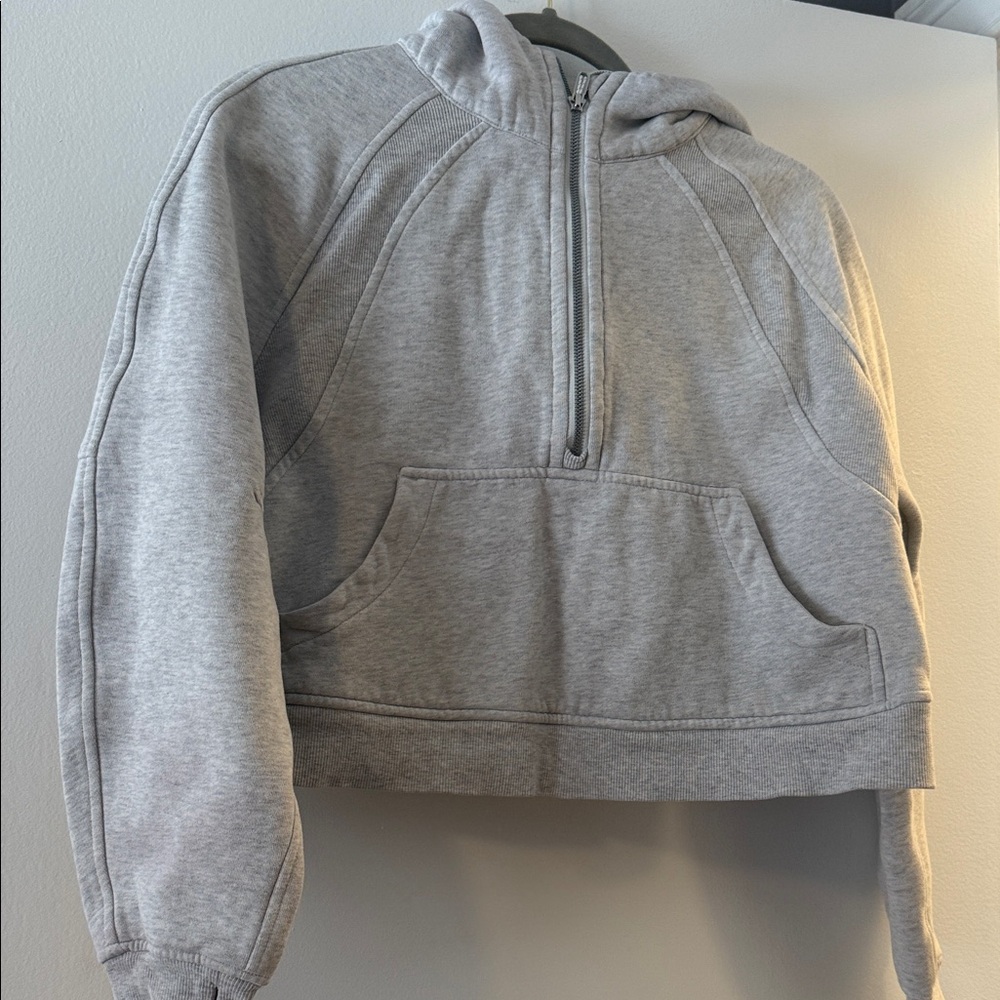Gray Half-Zip Hoodie